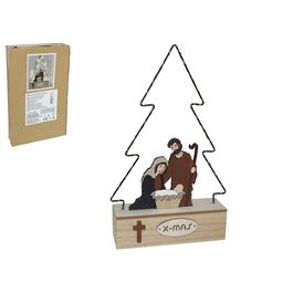 Árbol con 10 luces Figura Belén 21,5x6x35 cm