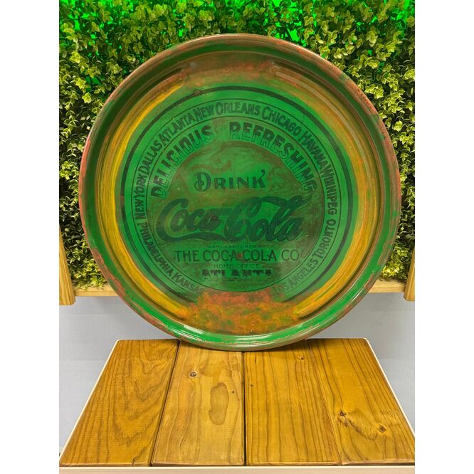 Tapa barril decorativa drink “Coca Cola”  diametro 60cm ancho 1cm