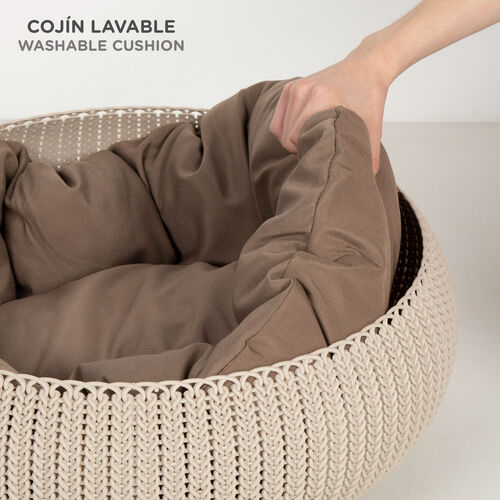 Cama Knit con cojin para mascotas 54 x 19 cm