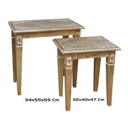 Set 2 Mesas 55 x 34 x 55 cm/ 40 x 32 x 47 cm