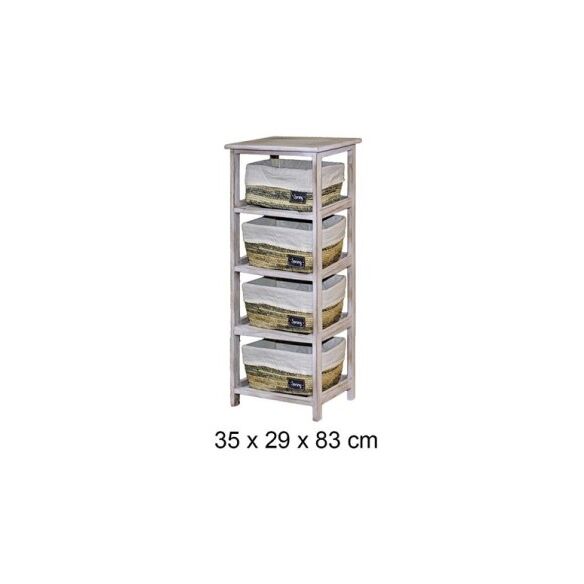 Mueble Auxiliar con Armario 2 alturas 35 x 35 x 80 cm