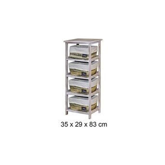 Mueble Auxiliar con Armario 2 alturas 35 x 35 x 80 cm