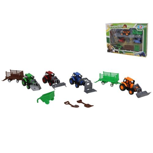 Set Vehículos Granja con 7 piezas 38 x 6 x 29 cm