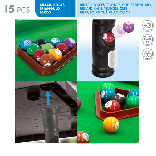 Juego mini billar 44,5 x 24,5 x 13 cm
