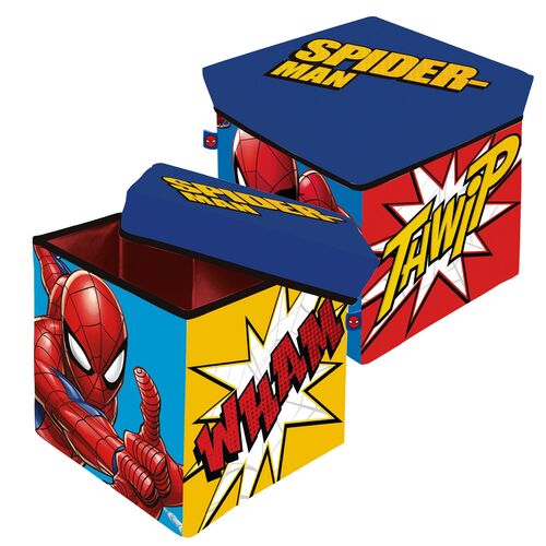 Taburete contenedor 30 x 30 x 30 cm Spider-Man