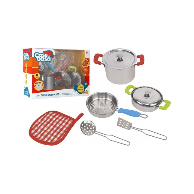 Juguete de Cocina de acero inoxidable 8 piezas