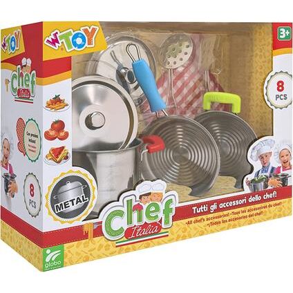 Juguete de Cocina de acero inoxidable 8 piezas