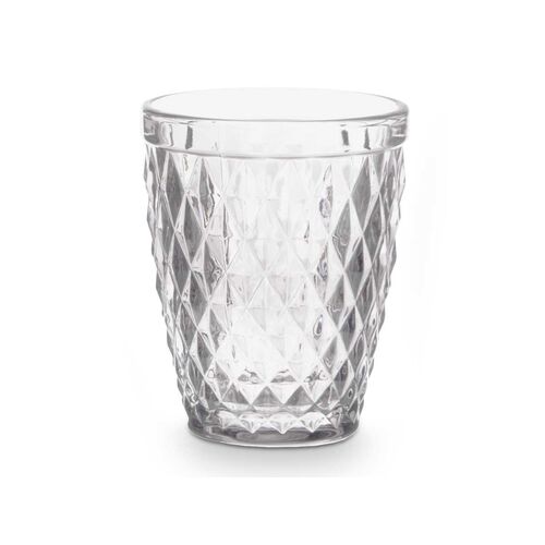 Set de 6 Vasos diamante transparente 250 ml