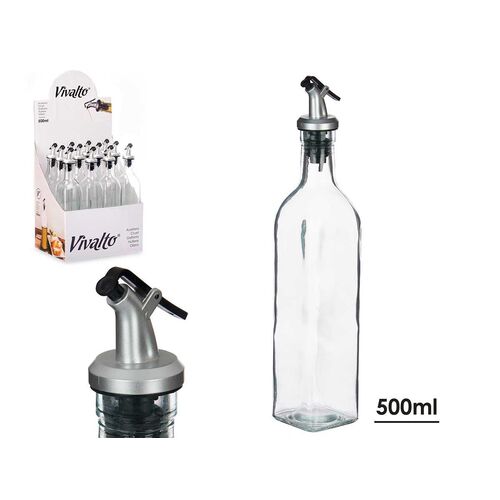Aceitera vidrio con tapón dosificador 500 ml