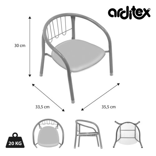 Silla Metal Pirate 35,5 x 30 x 33,5 cm