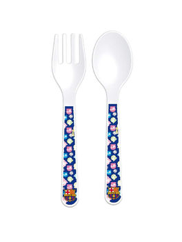 Set 2 cubiertos plástico F.C.Barcelona