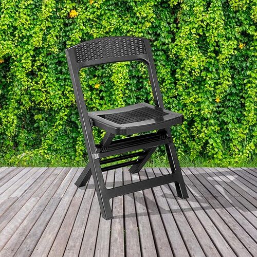 Silla plegable antracita modelo Asso 77 x 48 x 47 cm