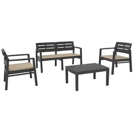 Conjunto de jardín Java resina con cojines