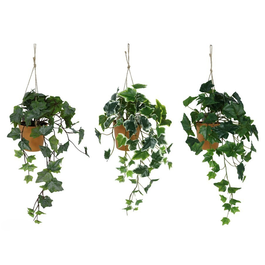 Maceta colgante hiedra artificial 70 cm