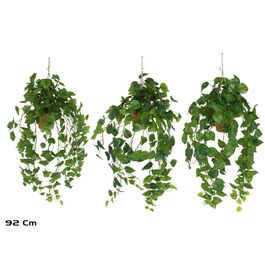 Maceta colgante hojas artificial 92 cm