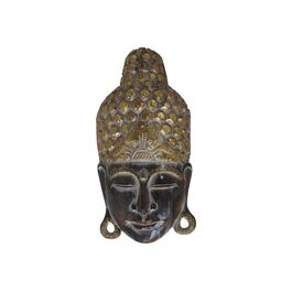 Cabeza Buda pared 50 cm color gris claro/dorado