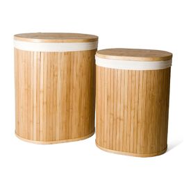 Set 2 Pongotodos Bambú con tela blanca