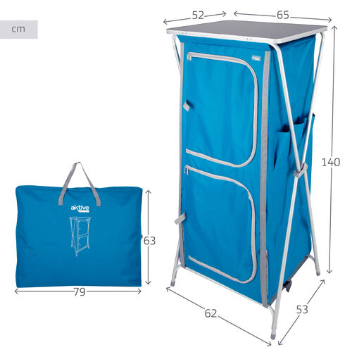 Estanteria plegable camping Aktive 63 x 53 x 140 cm