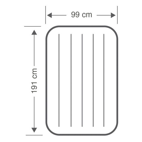Cama de aire dura Beam Standard 99 x 191 x 25 cm