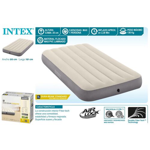 Cama de aire dura Beam Standard 99 x 191 x 25 cm