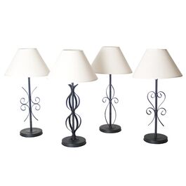 Lámpara de sobremesa forja surtida 24 x 24 x 45 cm modelo a elegir