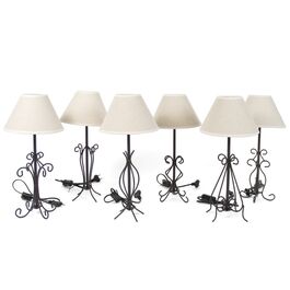 Lámpara de sobremesa forja surtida EVO 42 cm color marrón modelo a elegir