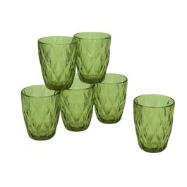 Gerimport Set de 6 vasos LIZ 270ml VERDE