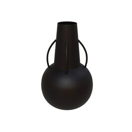 Jarrón metálico con asas Olivia 32 cm color marrón