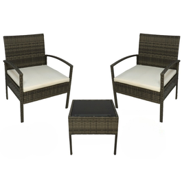 Conjunto de jardín 2 sillones y mesa ratán modelo Bahamas