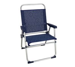 Gerimport Silla Plegable Azul flores 90x56x51Cm
