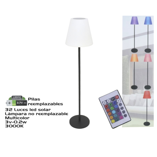 Gerimport Lámpara Solar de pie 32 LEDS 150x34x34 cm