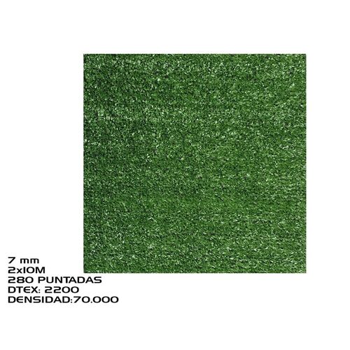 Gerimport Césped Artificial 2x10M - 7MM 280 Puntadas