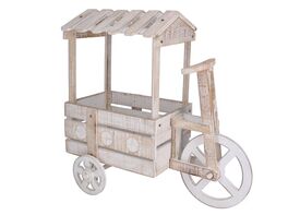 Gerimport Jardinera de Triciclo de color Natural 78x37x75 cm