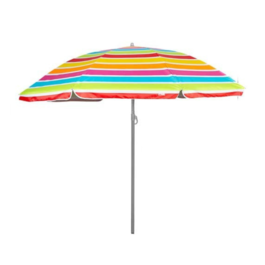 AKTIVE - Sombrilla D200 CM-TUBO 22/25 mm Rayas Multicolor