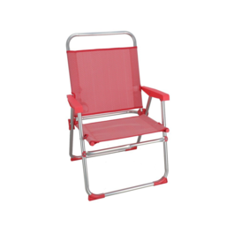 Gerimport  Silla Plegable Rojo/Naranja 90x56x51 cm