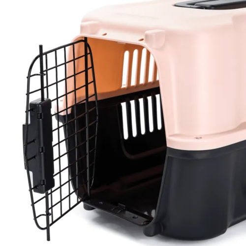 Transportín de avión con bloques de color (Rosa, Negro) 48x31x30cm