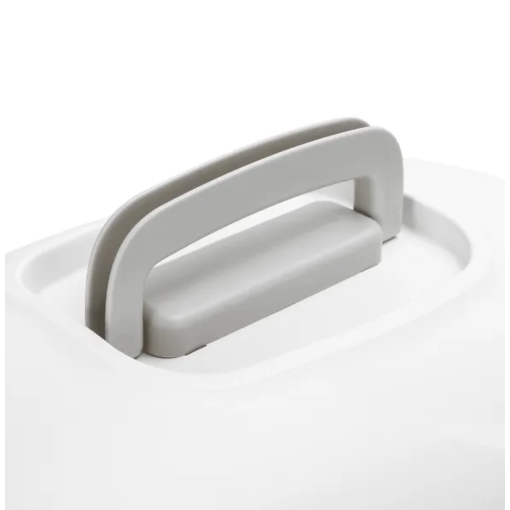 Transportín de avión con separador extraíble a prueba de orina (Blanco, Gris) 48x32x32cm