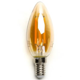 Bombilla de filamento  LED (ámbar) C35 E14 4W