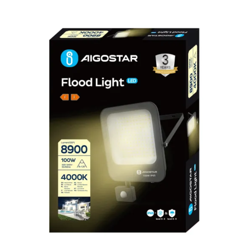 Proyector con sensor LED 100W 890LM 4000k IP65