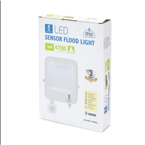 Proyector con sensor LED 50W 4700lm 4000k IP65