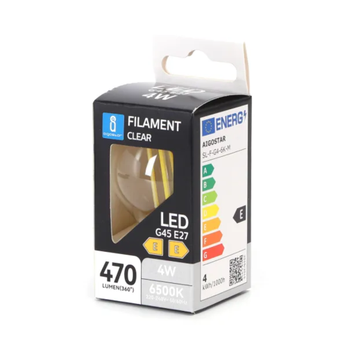 Bombilla de filamento  LED (transparente) C45 E27 4W