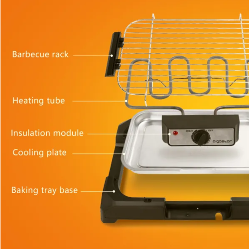 Parrilla de mesa eléctrica de gran tamaño de 2000W