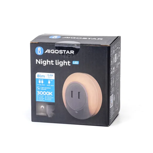 Luz nocturna Led con dos puertos de carga USB