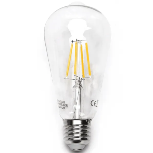 Bombilla de filamento LED (transparente) ST64 E27 14W