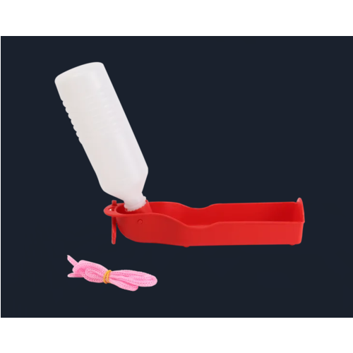 Botella de agua de viaje para mascotas (500ml, M, Rojo)