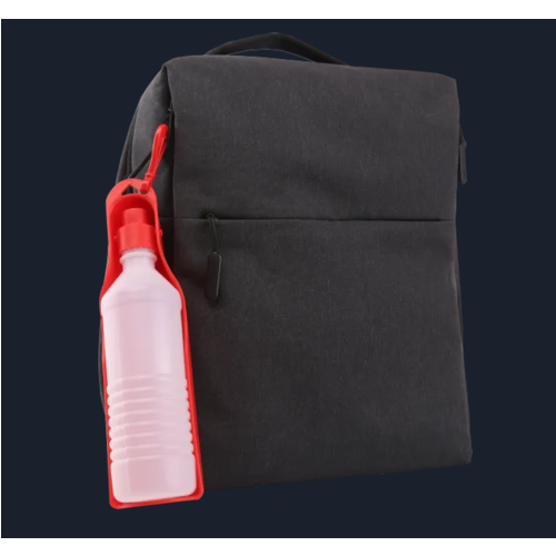 Botella de agua de viaje para mascotas (500ml, M, Rojo)