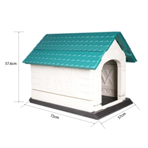 Villa para perros (Verde, Blanco, S, L72*W57*H57. 6cm)