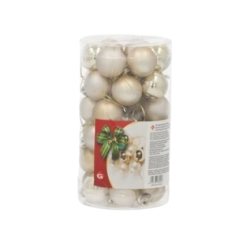 Pack 20 Bolas 8cm Motley color Plata