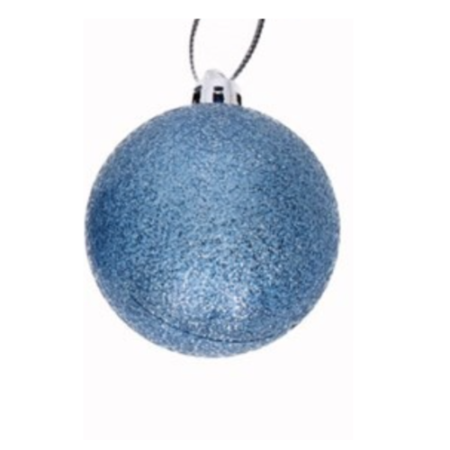 Pack 50 Bolas de Navidad color azul surtidas 6 cm