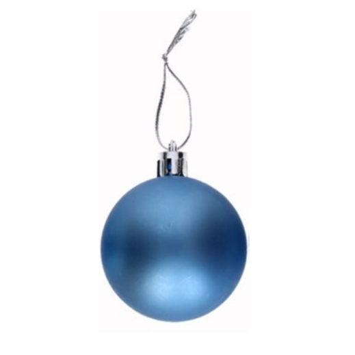 Pack 50 Bolas de Navidad color azul surtidas 6 cm